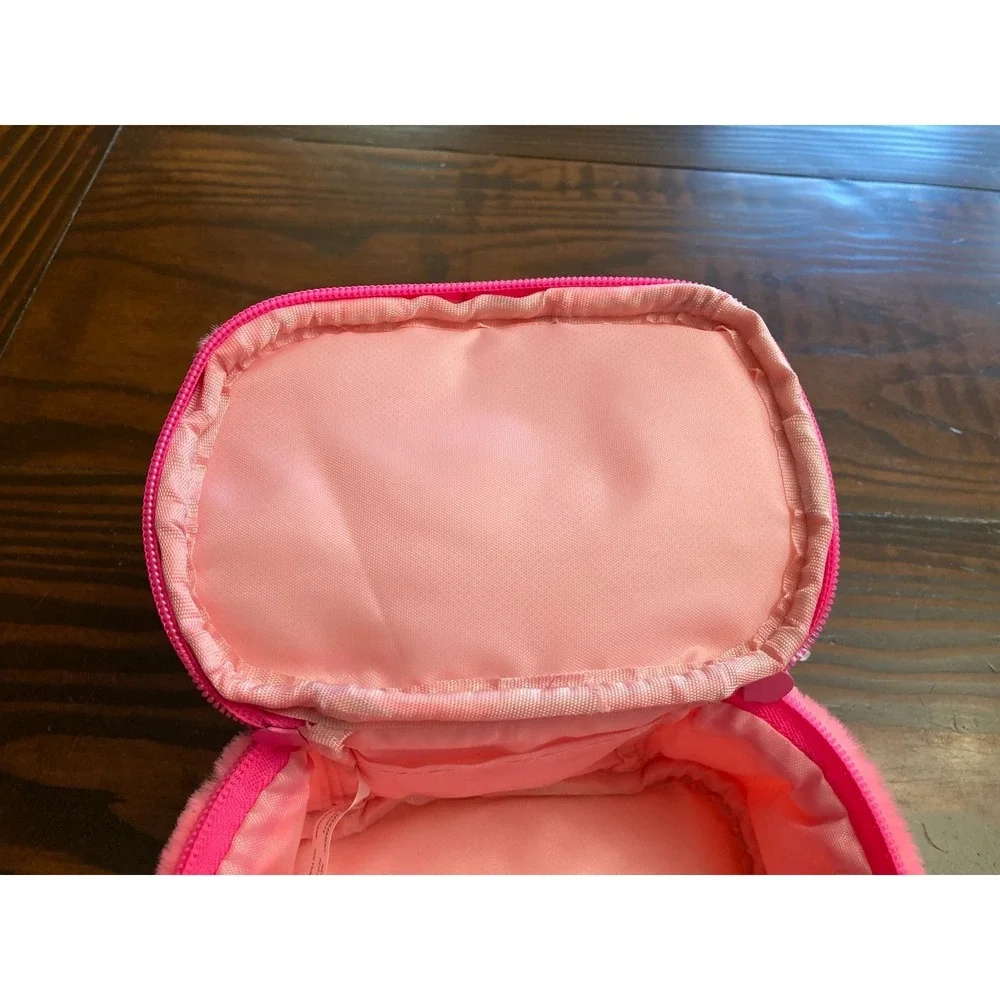 Claire's Izzy The Bear Pink Makeup Girls Bag Rainbow Ears Expressive Eyes